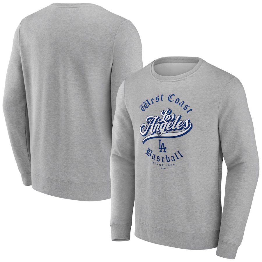 Men Los Angeles Dodgers 2024 MLB World Series Champions grey hoodie style 12->los angeles dodgers->MLB Jersey